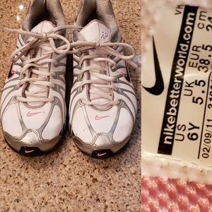Air Nikes pink and white